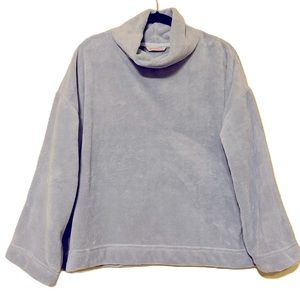 Soft Surroundings Glacier Pullover Plush Fluffy Oversized Dropped Shoulder Sz M